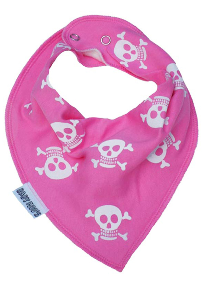 Girls Funky Bandana Bib Girls Skull Dribble Bib Baby Moo's