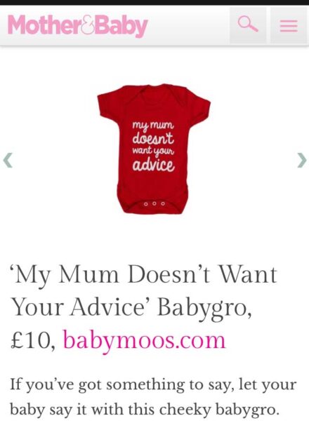 Funny Baby Grow My Mum Doesn T Wan T Your Advice BabyMoo S