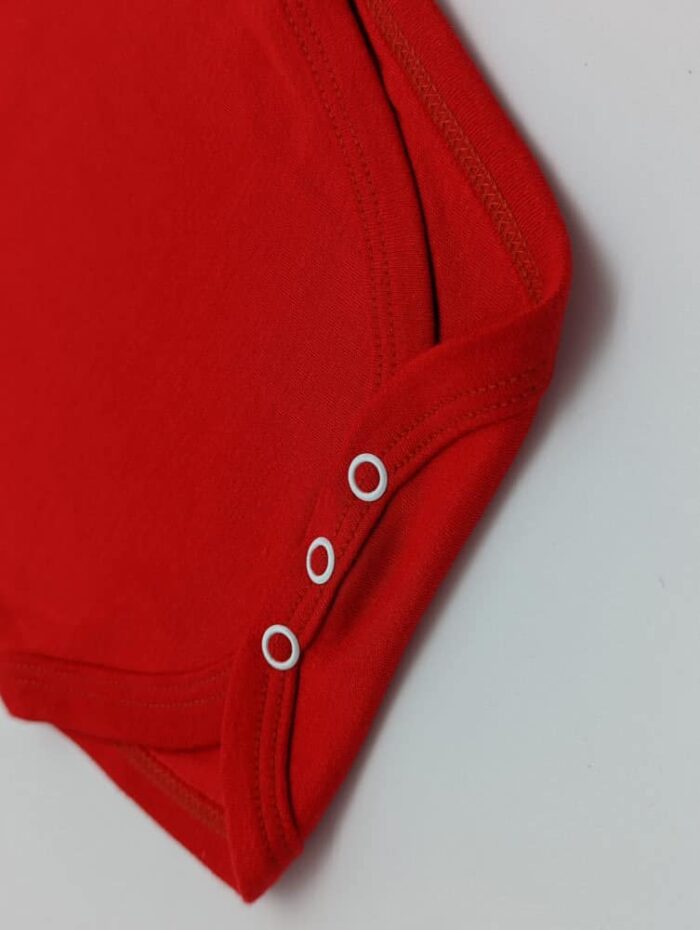 Baby Moo's Red Baby Grow Bodysuits Poppers