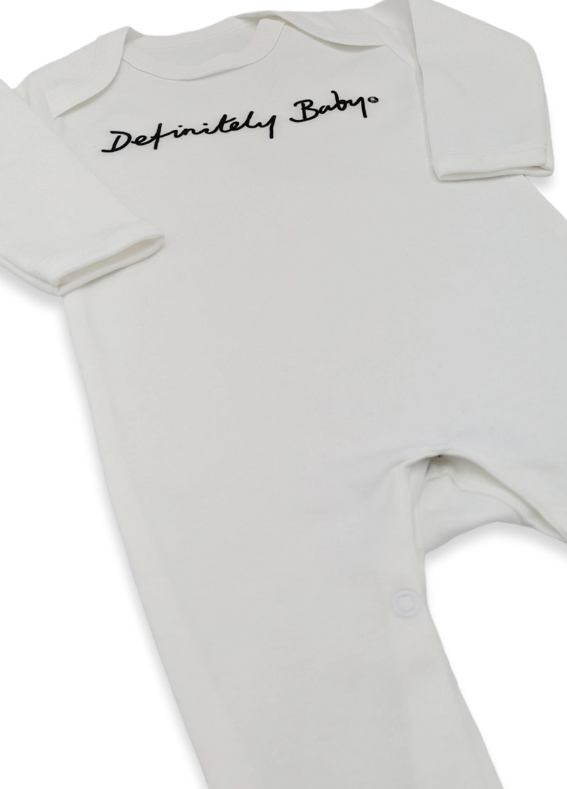 Oasis Definitely Baby Sleepsuit | Indie Rock Baby Gifts | Baby Moo's