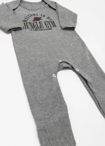 Guns N Roses Rock Baby Sleepsuit Grey Romper Length