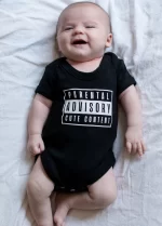 Parental Advisory Baby Grow Music Bodysuit Black