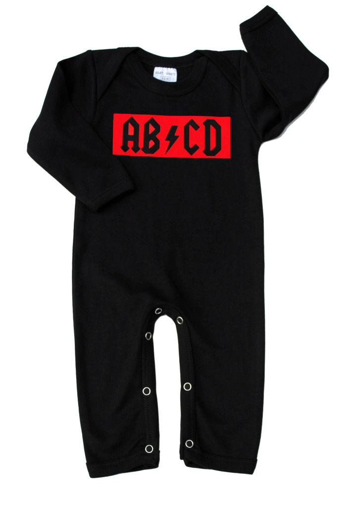 Rock Baby Clothes Cool Abcd Rock Baby Sleepsuit Uk