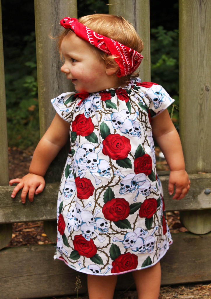 Skull Roses Rockabilly Baby Clothes Punk Rock Baby Todler Dress Skull Girls1 723x1024